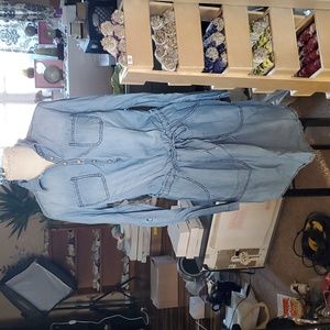 Denim shirt dress
